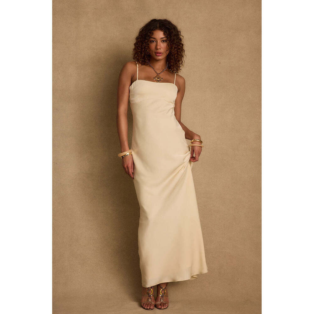 12th Tribe Canary Baby Yellow Maxi Dress Size SS